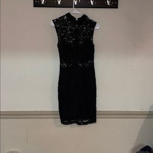 Black Glitter lace dress